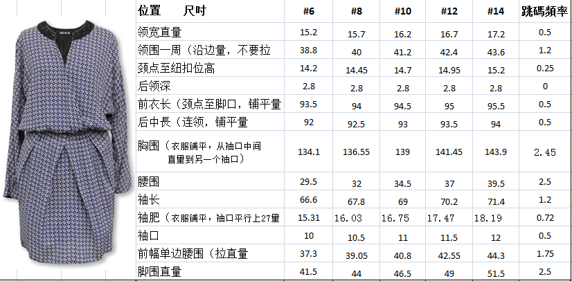 小碎花长袖圆领连衣裙